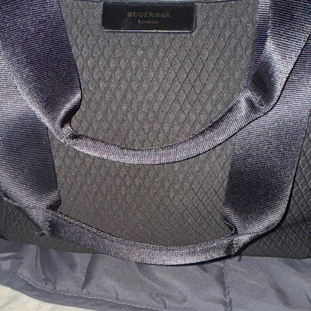 Storksak Black Quilted Tote
